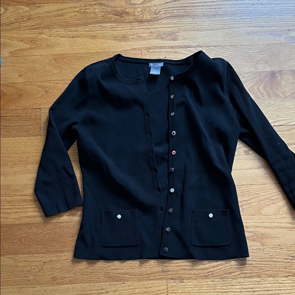 Ann Taylor Classic Black Knit Cardigan